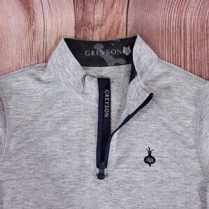Greyson Youth Size XL 10/11 Ohoopee Match Club 1/4 Zip Pullover Golf Gray